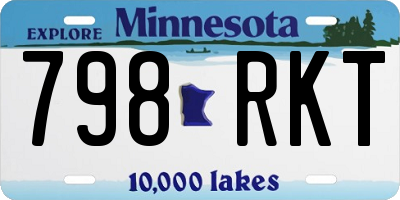 MN license plate 798RKT