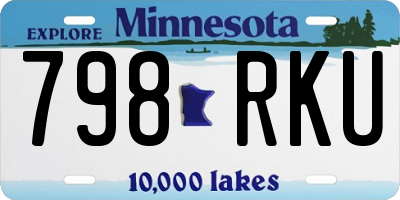 MN license plate 798RKU