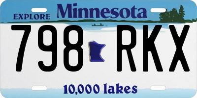 MN license plate 798RKX