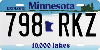 MN license plate 798RKZ