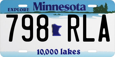 MN license plate 798RLA