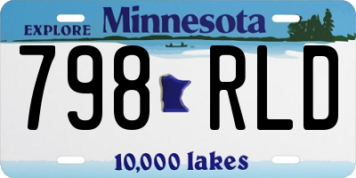 MN license plate 798RLD