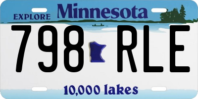 MN license plate 798RLE