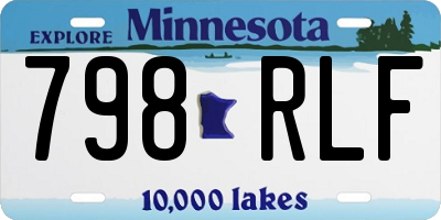 MN license plate 798RLF