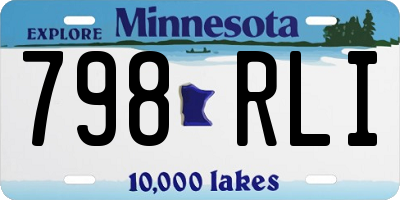 MN license plate 798RLI