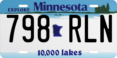 MN license plate 798RLN