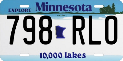 MN license plate 798RLO