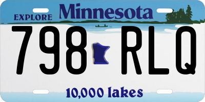 MN license plate 798RLQ