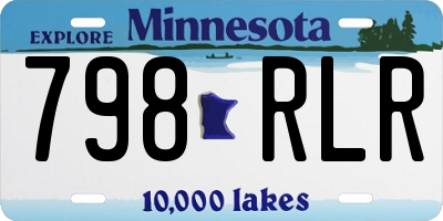 MN license plate 798RLR