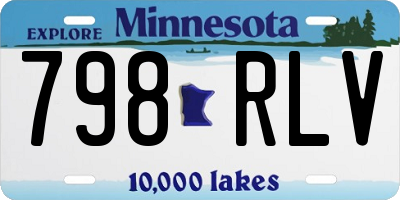 MN license plate 798RLV