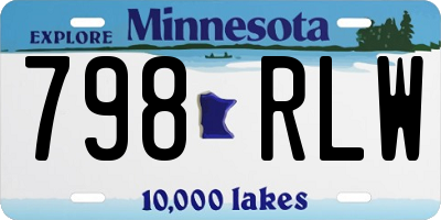 MN license plate 798RLW