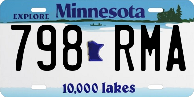 MN license plate 798RMA