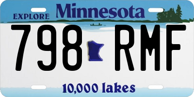 MN license plate 798RMF