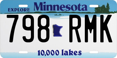 MN license plate 798RMK