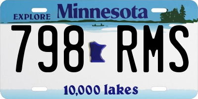 MN license plate 798RMS