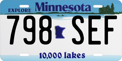 MN license plate 798SEF