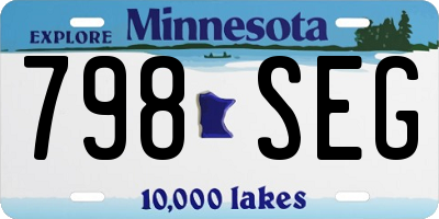 MN license plate 798SEG