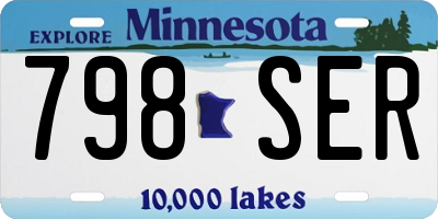MN license plate 798SER