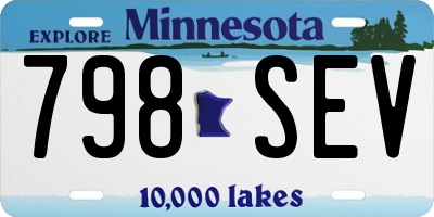 MN license plate 798SEV