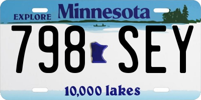 MN license plate 798SEY
