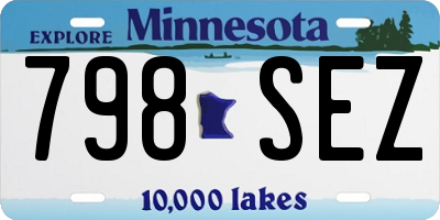 MN license plate 798SEZ