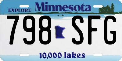 MN license plate 798SFG