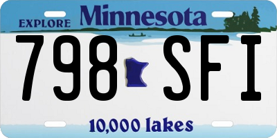MN license plate 798SFI