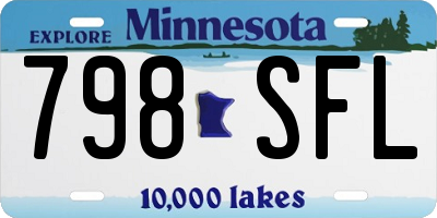 MN license plate 798SFL