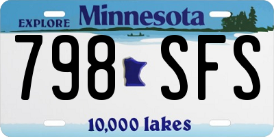 MN license plate 798SFS