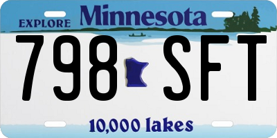 MN license plate 798SFT