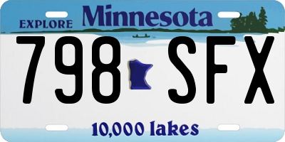MN license plate 798SFX