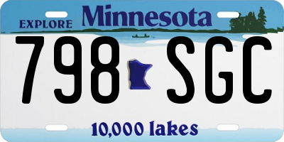 MN license plate 798SGC