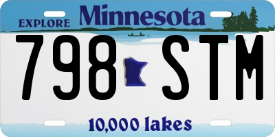 MN license plate 798STM