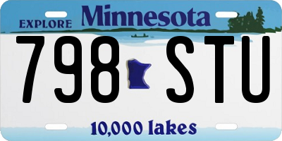 MN license plate 798STU