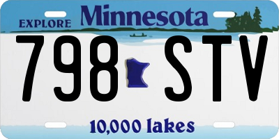 MN license plate 798STV