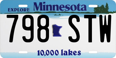 MN license plate 798STW