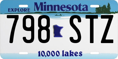MN license plate 798STZ