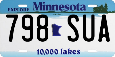 MN license plate 798SUA