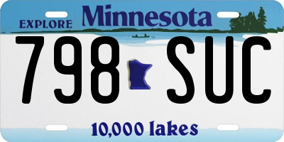 MN license plate 798SUC