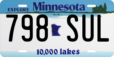 MN license plate 798SUL