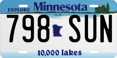 MN license plate 798SUN