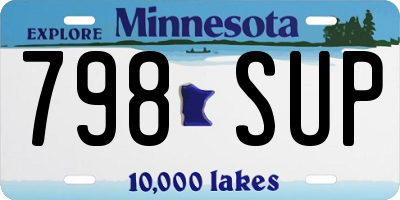 MN license plate 798SUP