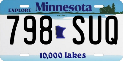 MN license plate 798SUQ