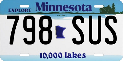 MN license plate 798SUS