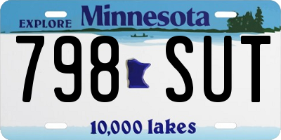 MN license plate 798SUT