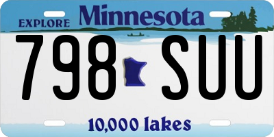 MN license plate 798SUU