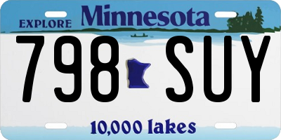 MN license plate 798SUY