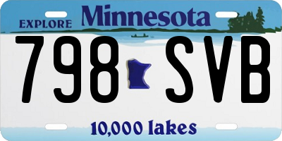 MN license plate 798SVB