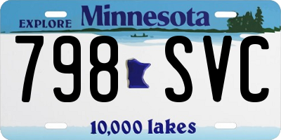 MN license plate 798SVC