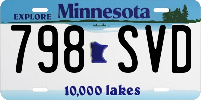 MN license plate 798SVD